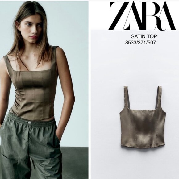 Zara Tops - Zara Satin Top Corset